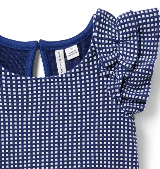 Gingham Ruffle Top