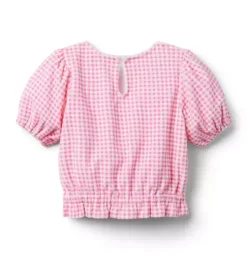 Gingham Terry Top