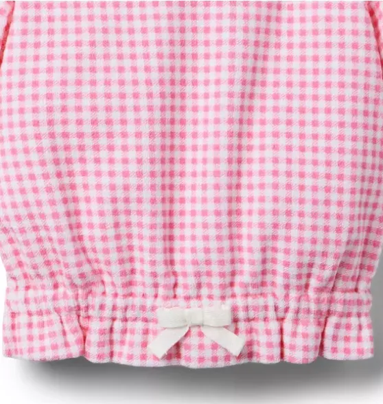 Gingham Terry Top