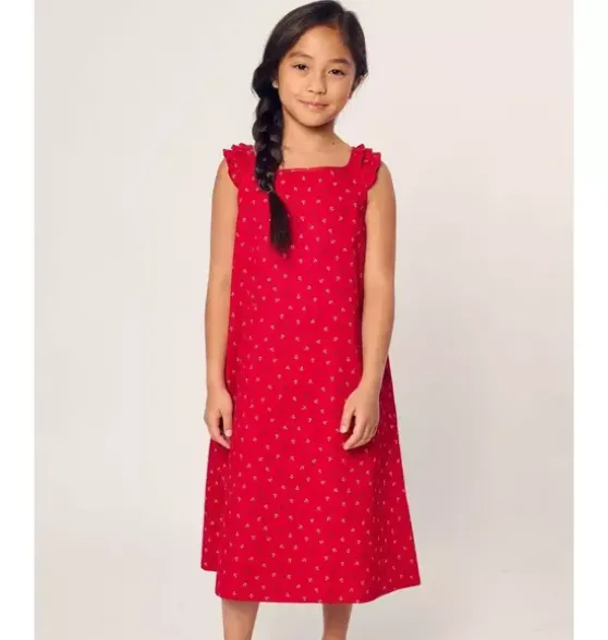 Girl's Twill Amelie Nightgown in Anchors Away