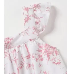Girl's Twill Clara Short Set in Pink Timeless Toile