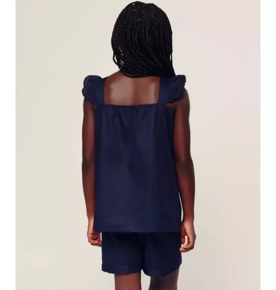 Girl's Twill Clara Short Set in Navy