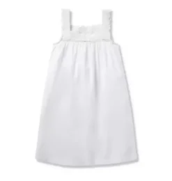 Girl's Twill Esme Nightgown in White