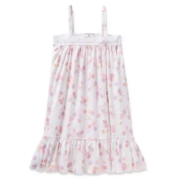 Girl's Twill Lily Nightgown in Seashell Splendor