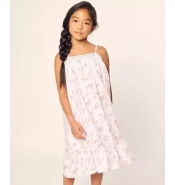Girl's Twill Lily Nightgown in Seashell Splendor