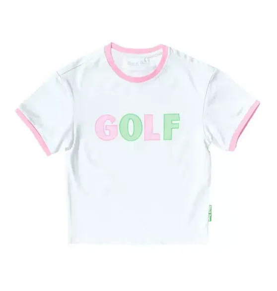 Golf Crewneck T-Shirt, Pink