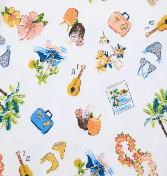 Good Night Short Pajama In Tropical Vacation