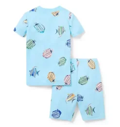 Good Night Short Pajama In Tropical Fish
