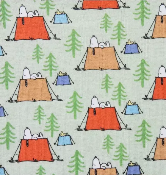 Good Night Short Pajama In Peanuts Snoopy Camp