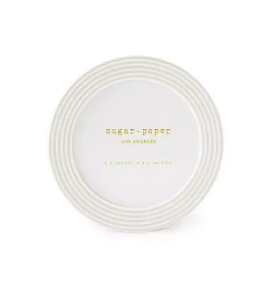 Grey Stripe Round Frame