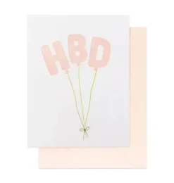 HBD Balloons Greeting Card