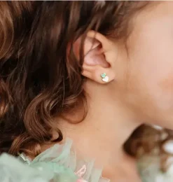 Heart Stack Stud Earrings