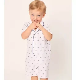 Infant's Twill Summer Romper in Buzzing Bees