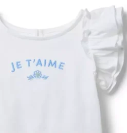Je T'aime Ruffle Sleeve Tee