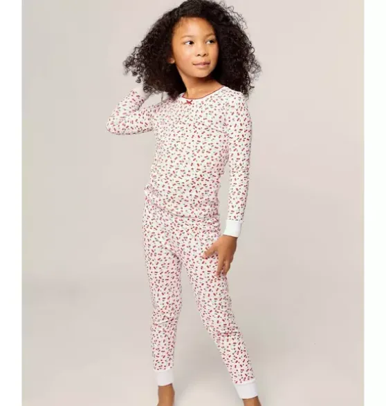 Kids Pima Snug Fit Pajama in Cherry Orchard