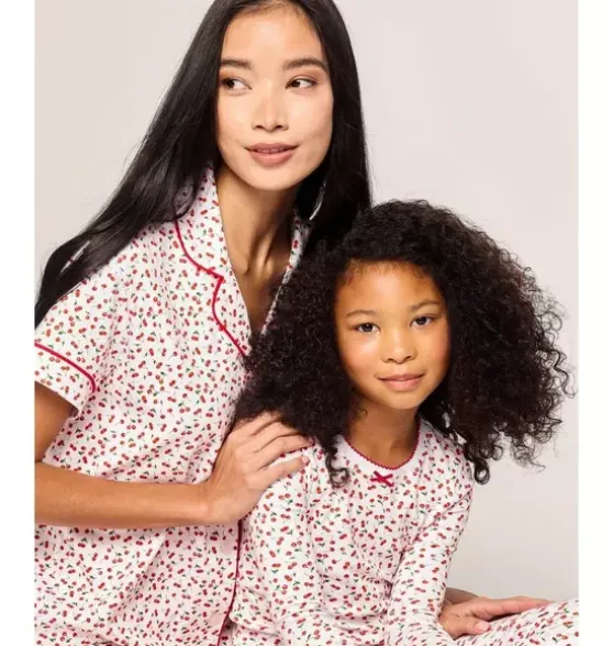 Kids Pima Snug Fit Pajama in Cherry Orchard