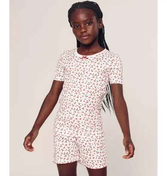 Kid's Pima Snug Fit Short Set in Cherry Orchard