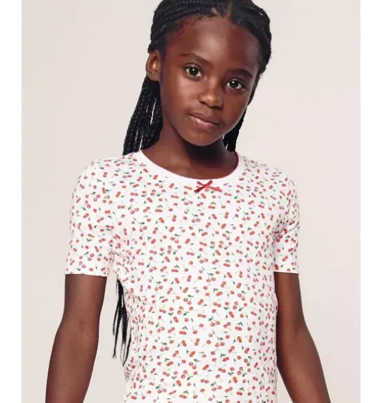 Kid's Pima Snug Fit Short Set in Cherry Orchard