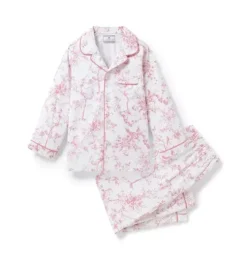 Kid's Twill Pajama Set in Pink Timeless Toile