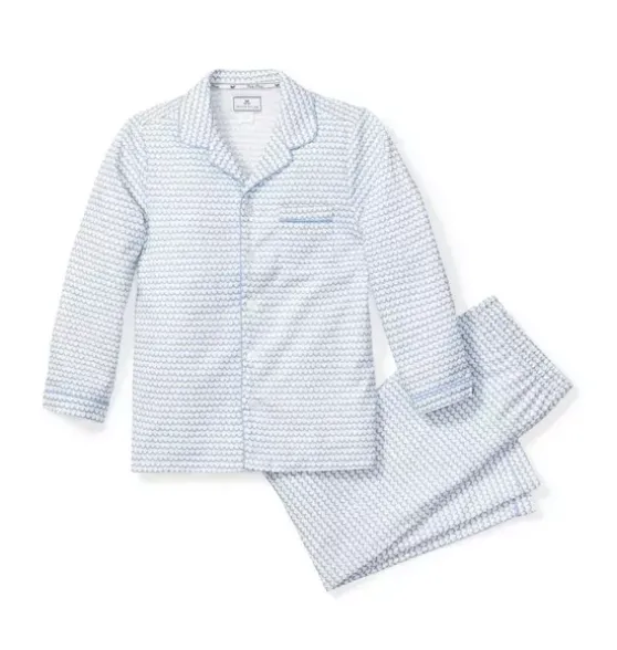 Kid's Twill Pajama Set in La Mer