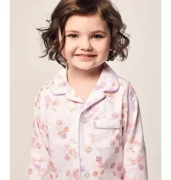 Kid's Twill Pajama Set in Seashell Splendor