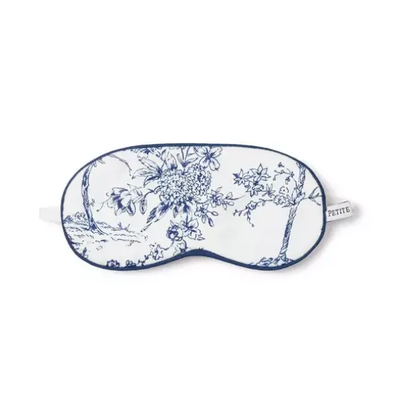 Kid's Twill Sleep Mask in Blue Timeless Toile