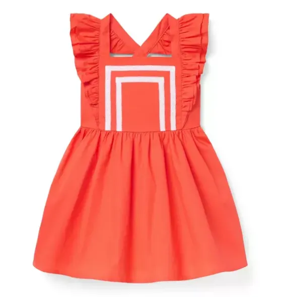 Lace Trim Flutter Sleeve Dress