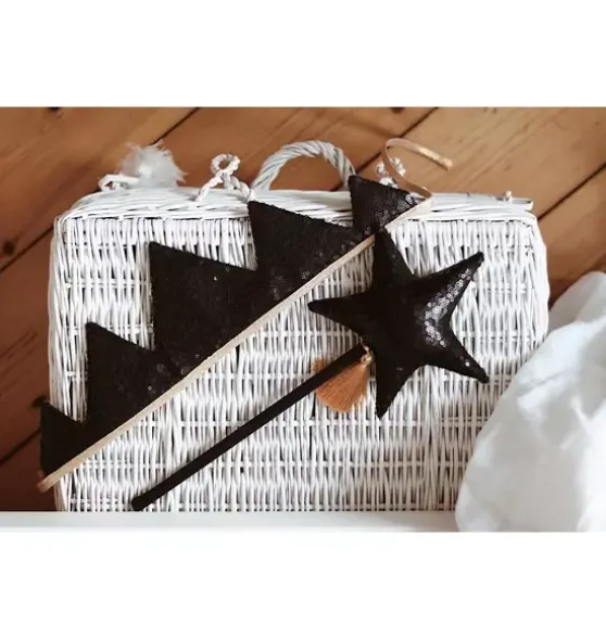 “Black Sequins” Magic Wand