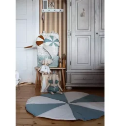 &ldquo;Blue Candy&rdquo; Round Patchwork Mat