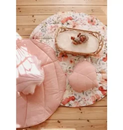 &ldquo;Flower Power&rdquo; Round Cotton Mat