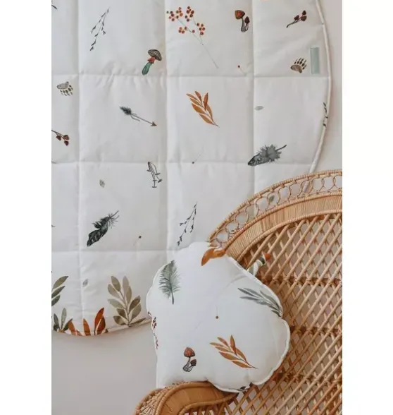 “Forest Friends” Round Cotton Mat