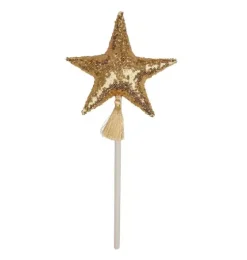 &ldquo;Gold Sequins&rdquo; Crown and Wand Magic Set