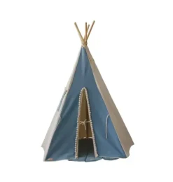 &ldquo;Jeans&rdquo; Teepee Tent with Pompoms