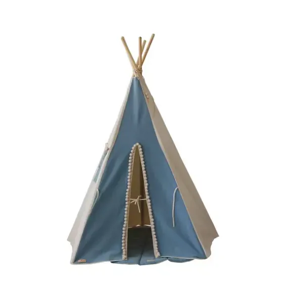 “Jeans” Teepee Tent with Pompoms