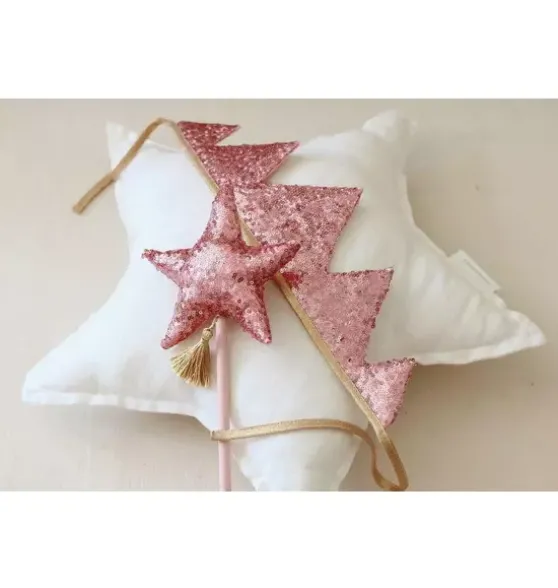 “Pink Sequins” Crown and Wand Magic Set
