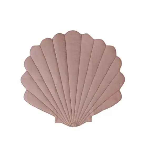 “Powder Frills” Teepee Tent with Frills and "Powder Pink" Shell Mat Set