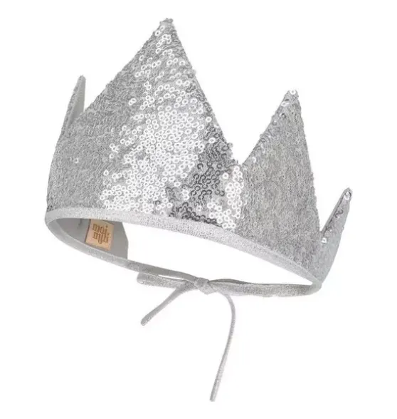 “Silver Sequins” Crown and Wand Magic Set