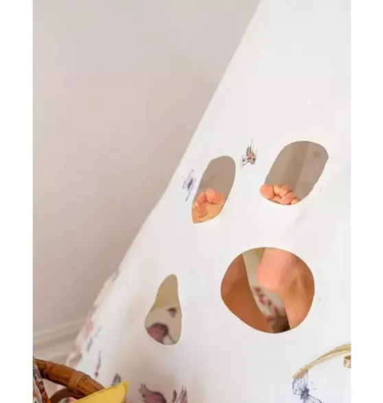 “Wildflowers” Teepee and "Powder Pink" Leaf Mat Set