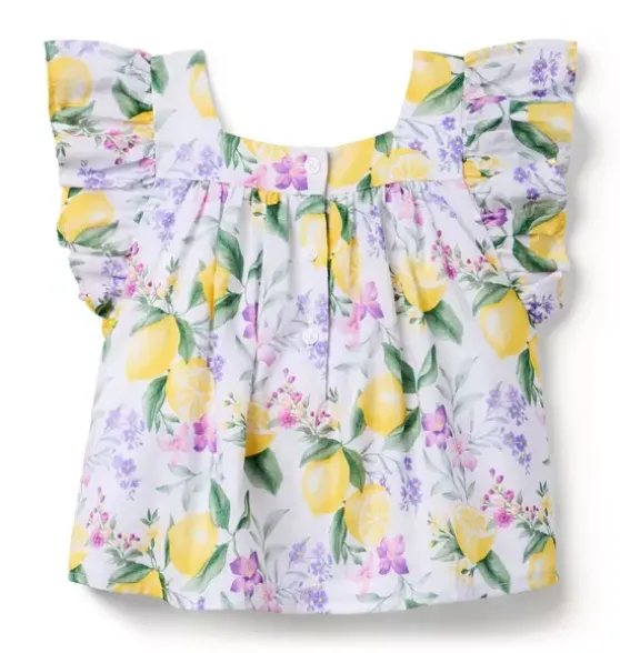 Lemon Floral Top