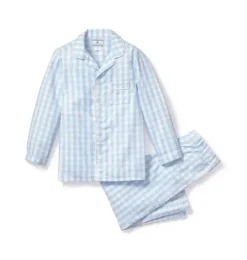 Light Blue Gingham Pajama Set