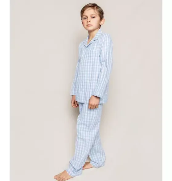 Light Blue Gingham Pajama Set