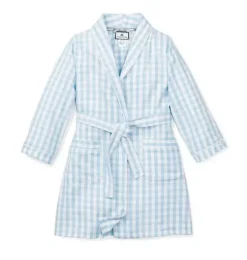 Light Blue Gingham Robe