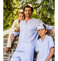 Light Blue Gingham Short Set