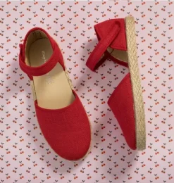 Linen Classic Espadrille Red