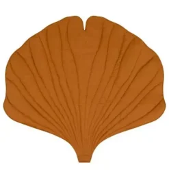 Linen &ldquo;Caramel&rdquo; Ginkgo Leaf Mat