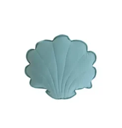 Linen &ldquo;Eye of the Sea&rdquo; Shell Pillow