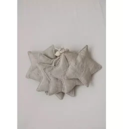 Linen &ldquo;Sand Star Dust&rdquo; Garland with Sand Stars