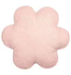 Linen "Light Pink Lily" Flower Pillow