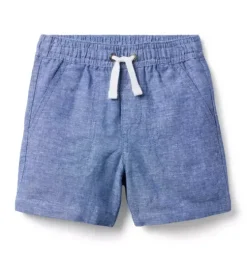 Linen-Cotton Pull-On Short