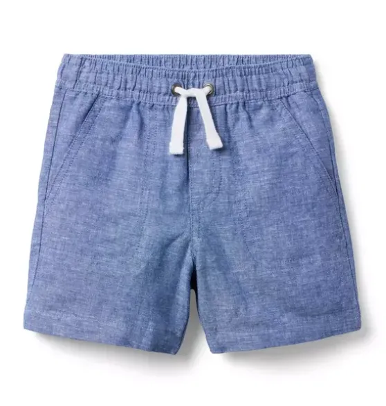Linen-Cotton Pull-On Short